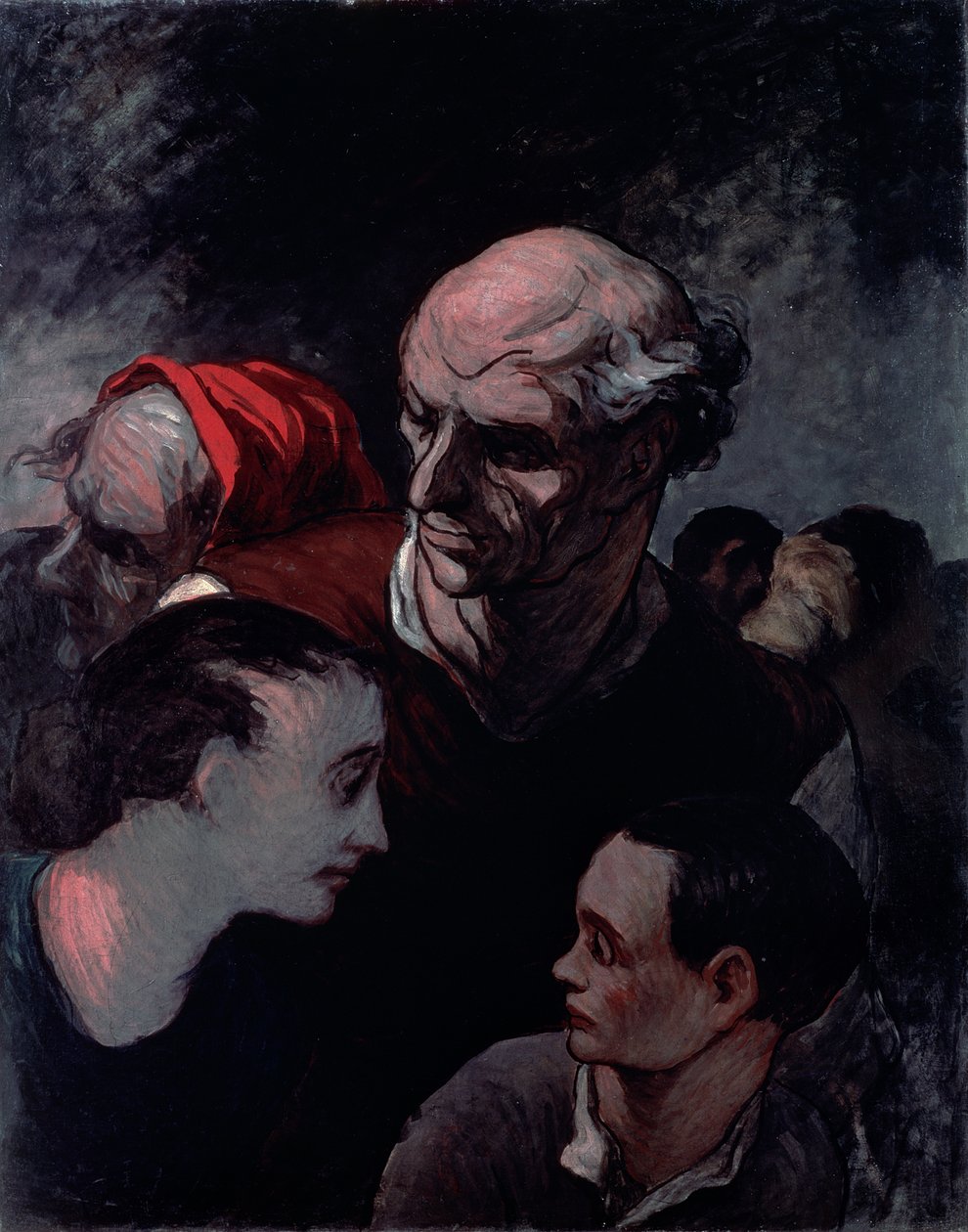 Família em uma barricada durante a Comuna de Paris de 1870 de Honoré Daumier