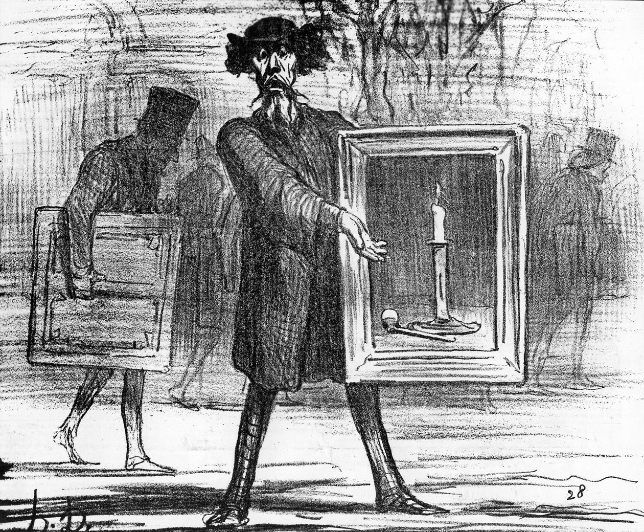 &39;Ignoramuses ....... eles recusaram isso!&39;, Caricatura da revista &39;Charivari&39;, 6 de abril de 1859 de Honoré Daumier