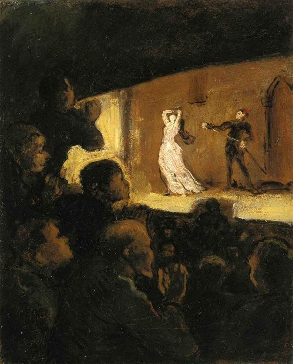 No teatro, 1860-64 de Honoré Daumier