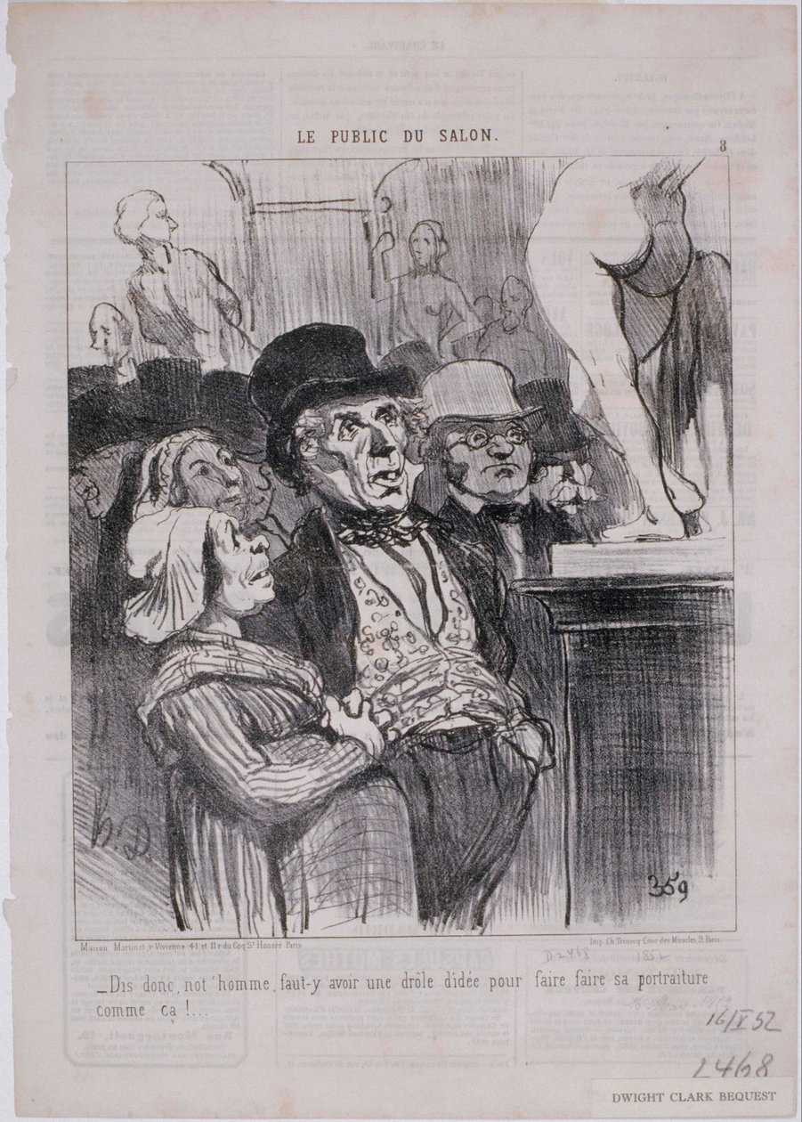 O público do Salon-Say, cara, você deve ... de Honoré Daumier