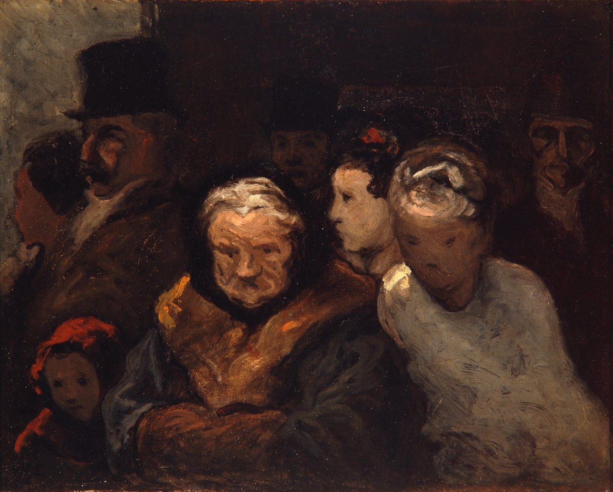 Deixando o teatro, c.1865 de Honoré Daumier