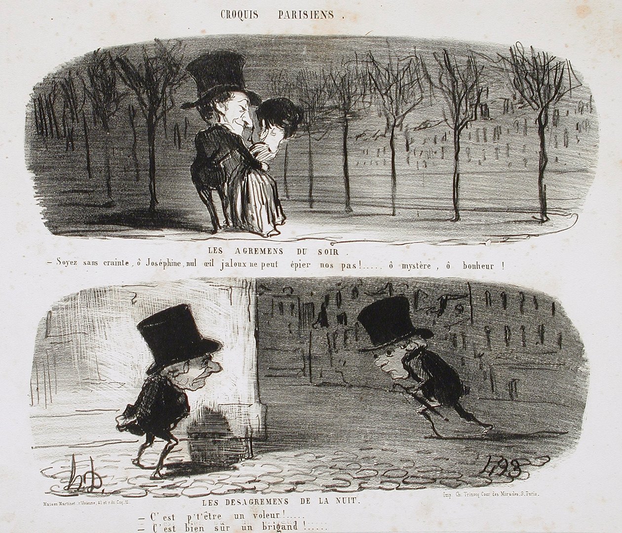 As belezas da noiteOs desgostos da noite de Honoré Daumier