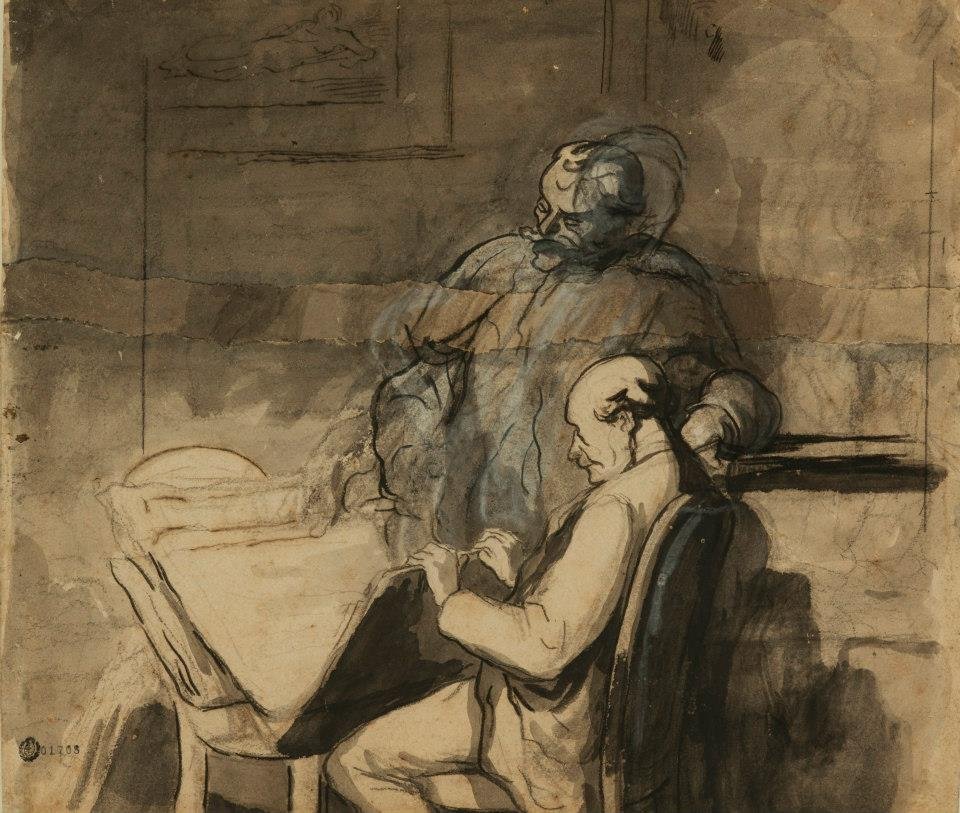 Amantes de impressões de Honoré Daumier