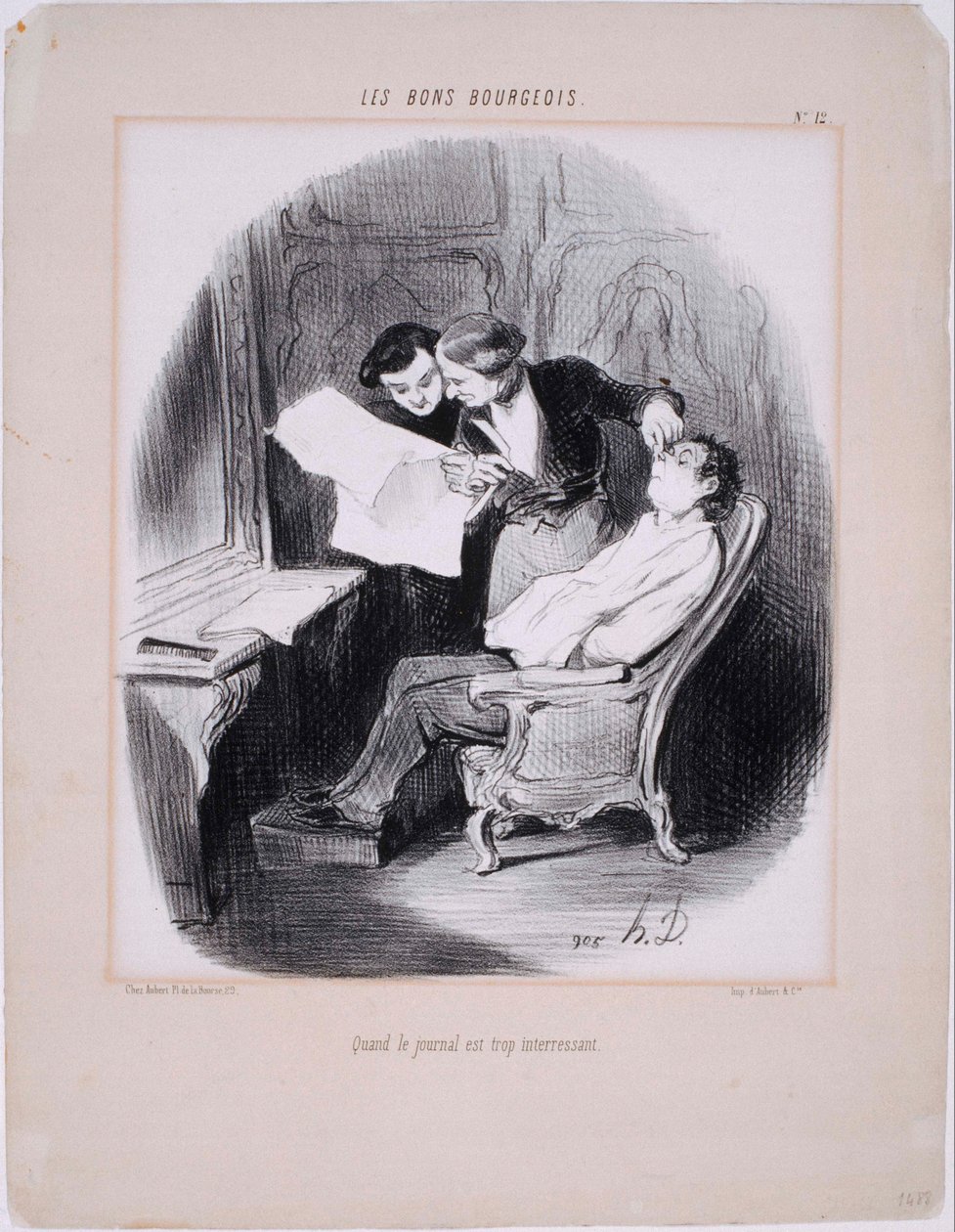 The Good Bourgeois- Quando o jornal é muito interessante de Honoré Daumier