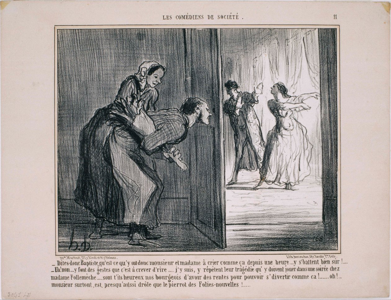 Os Comediantes da Sociedade - Diga-nos tão Baptiste, o que há então ... de Honoré Daumier