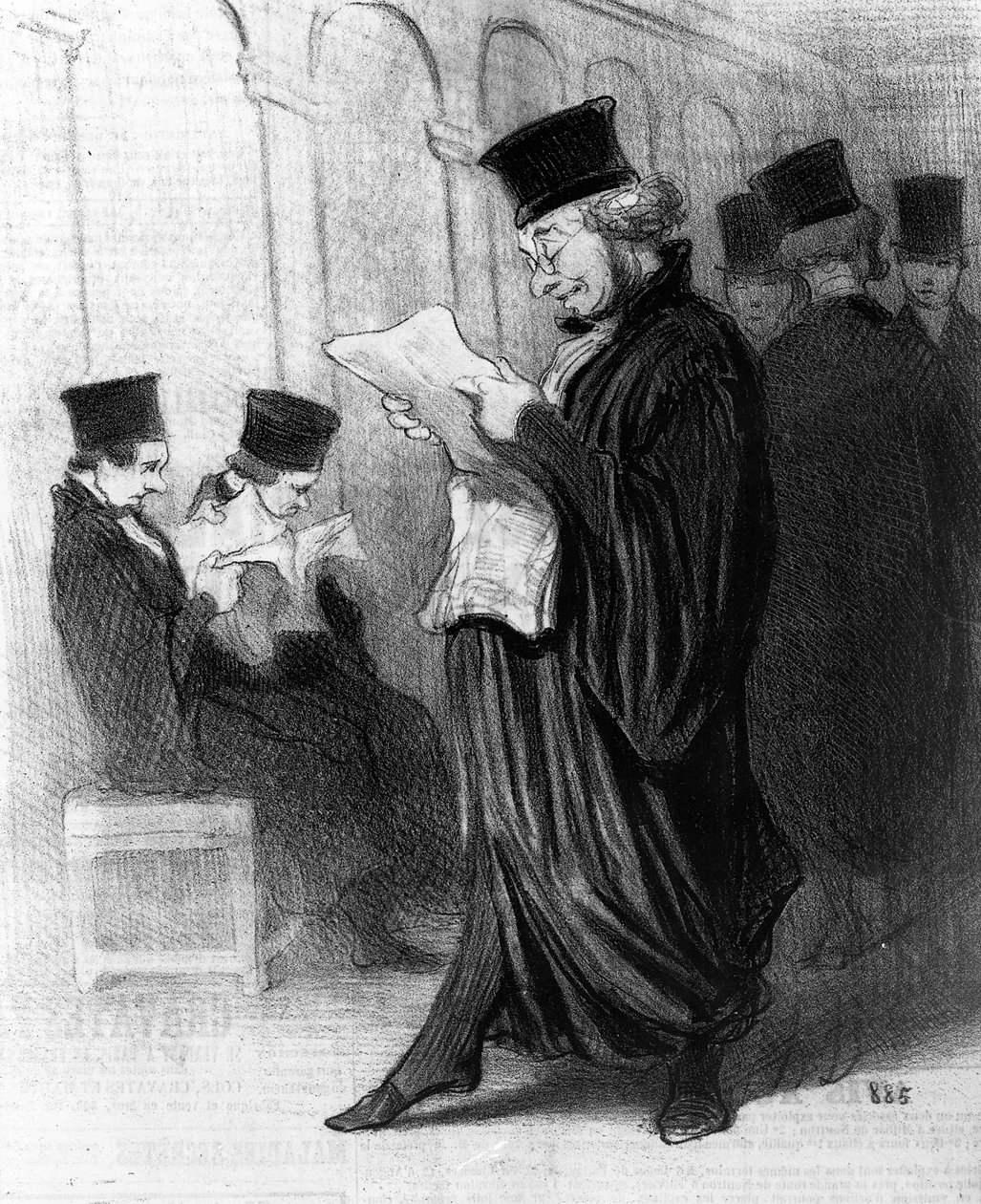 O povo da justiça, cartoon de &39;The Charivari&39;, 26 de março de 1846 de Honoré Daumier