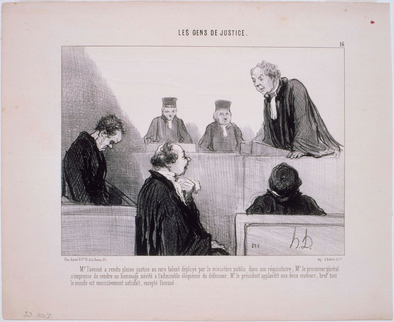 O povo da justiça - o Sr. LAvocat fez justiça ... de Honoré Daumier
