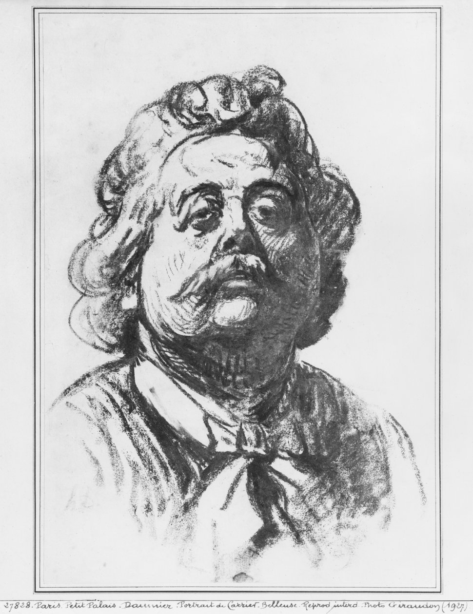 Retrato do escultor Albert Ernest Carrier-Belleuse, 1863 (carvão sobre papel) de Honoré Daumier