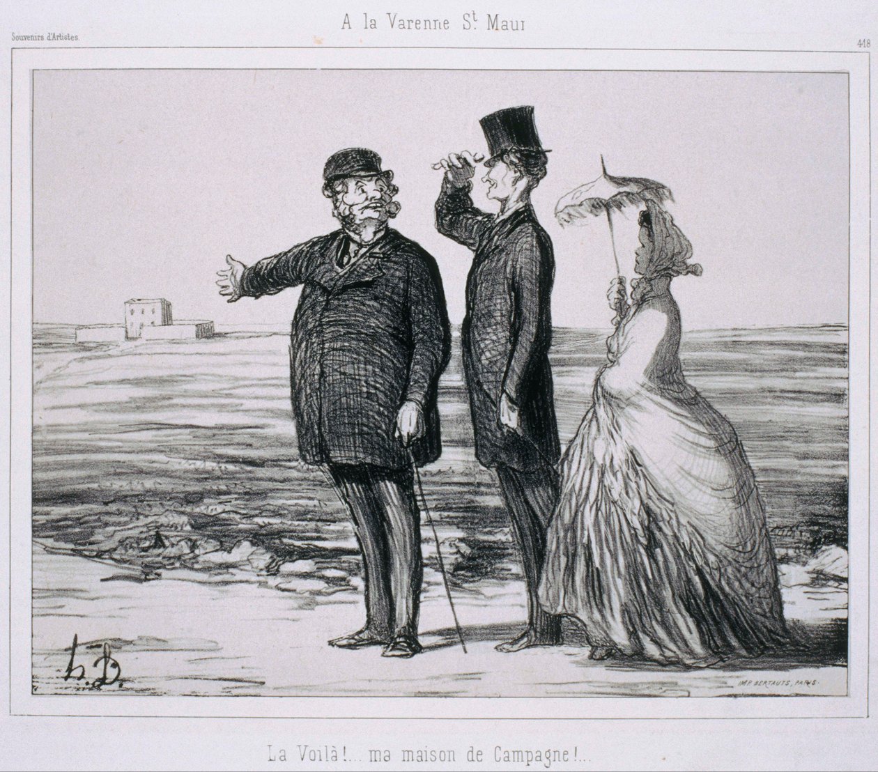 Lembrança de artistas - em Varenne-Saint-Maur de Honoré Daumier
