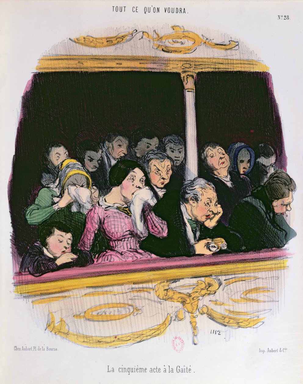 &39;O Quinto Ato no Teatro da Alegria&39;, meados do século XIX de Honoré Daumier