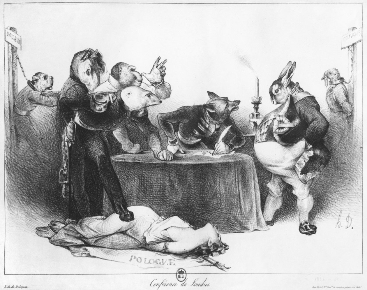 A Conferência de Londres, 1832 de Honoré Daumier
