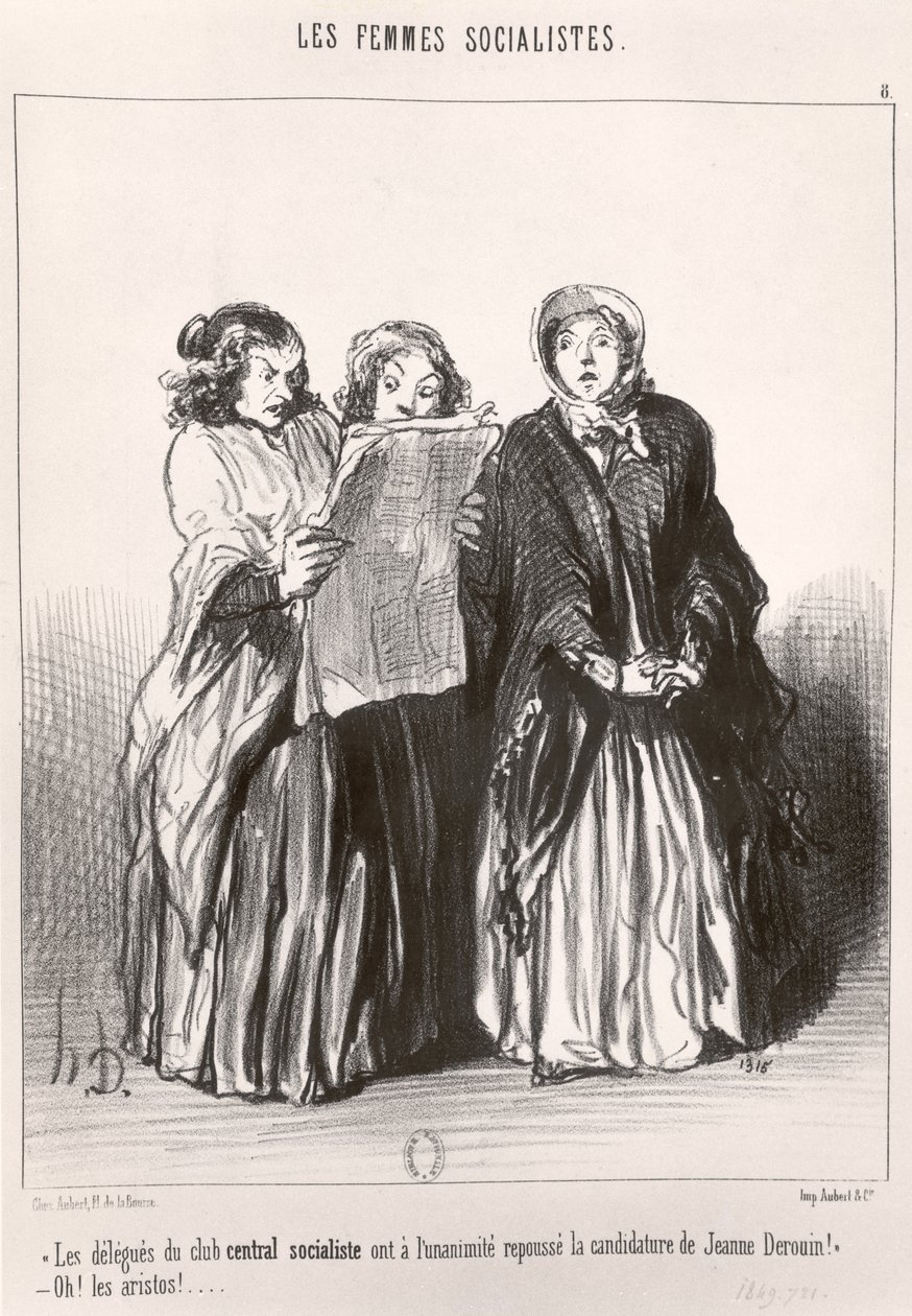 As mulheres socialistas, 1849 de Honoré Daumier