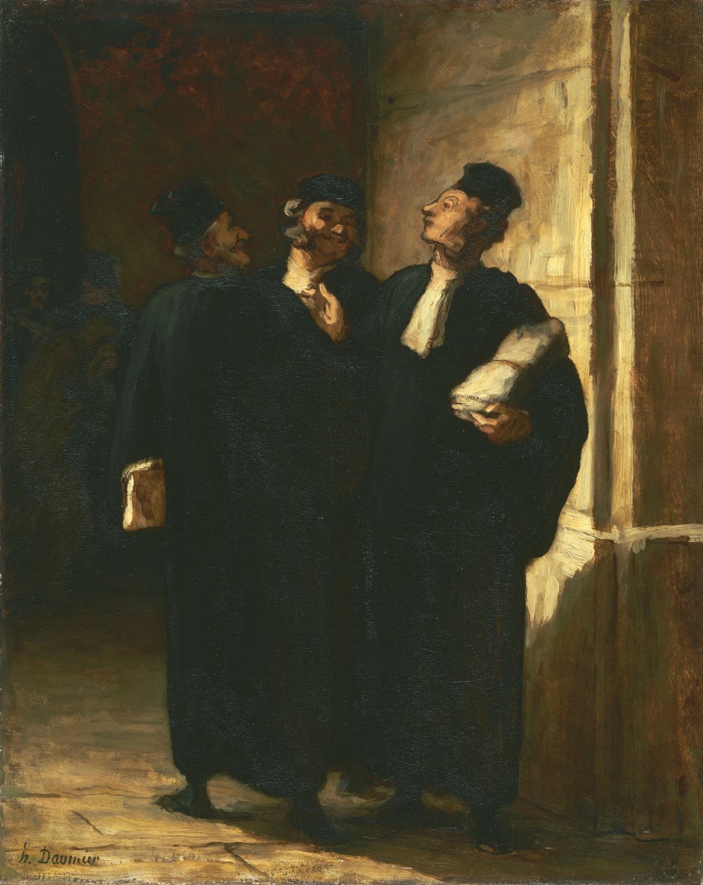 Três advogados de Honoré Daumier