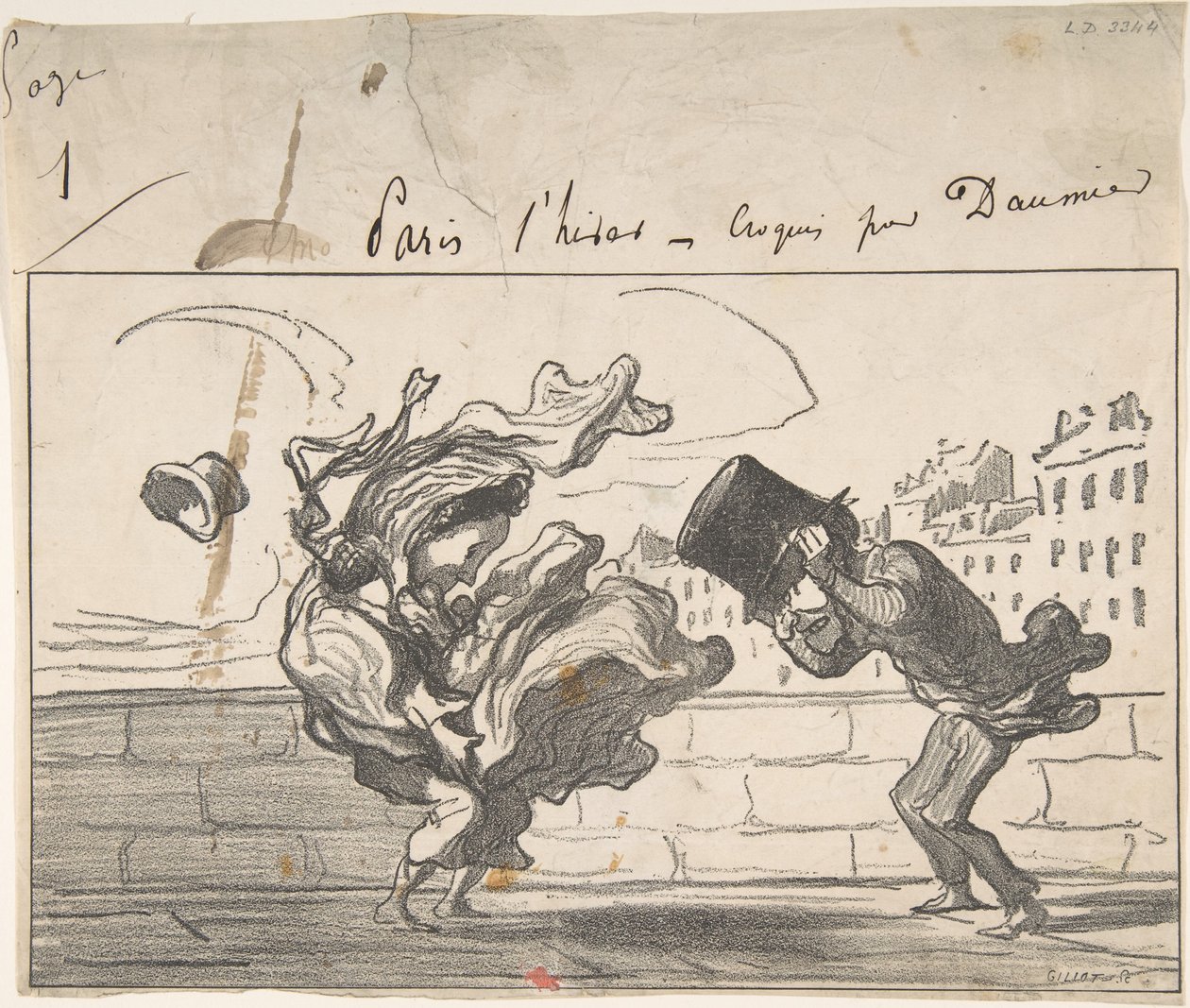 Um sopro de vento não previsto por Mathieu de Honoré Daumier