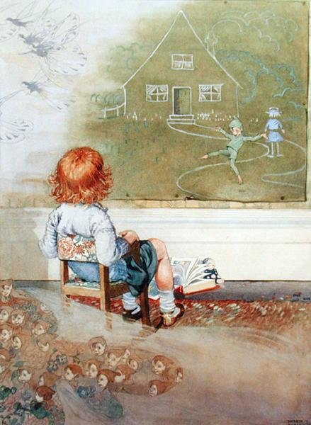"E depois Katherine Awoke" (aguarela sobre papel) de Honor Charlotte Appleton