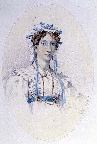 Retrato de Ann Howse (aquarela, lápis sobre papel) de Honor Charlotte Appleton