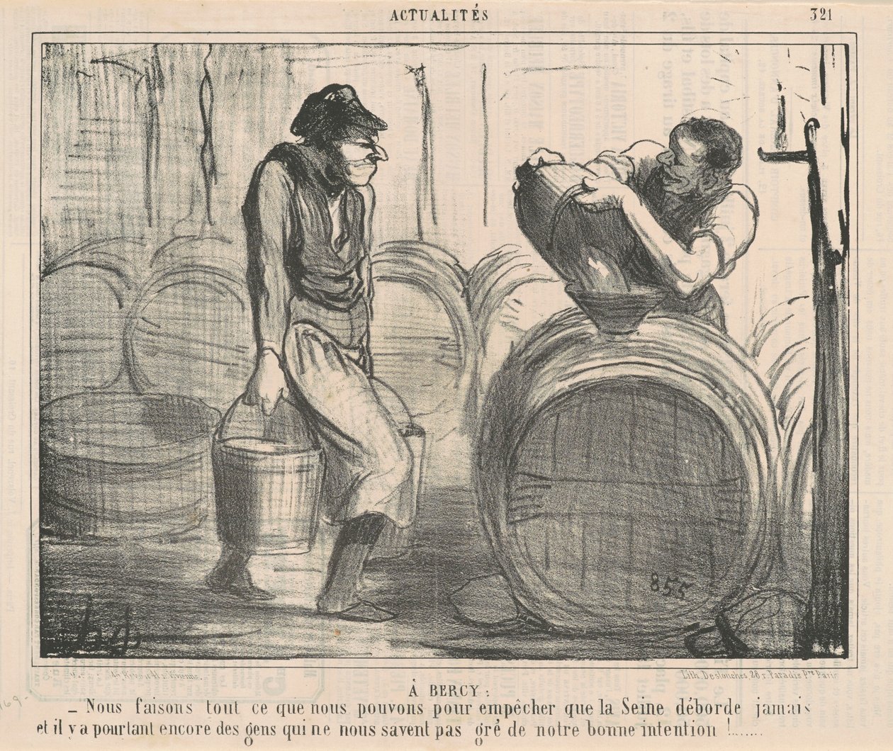 Na Bercy: Fazemos... o que podemos... de Honoré Daumier