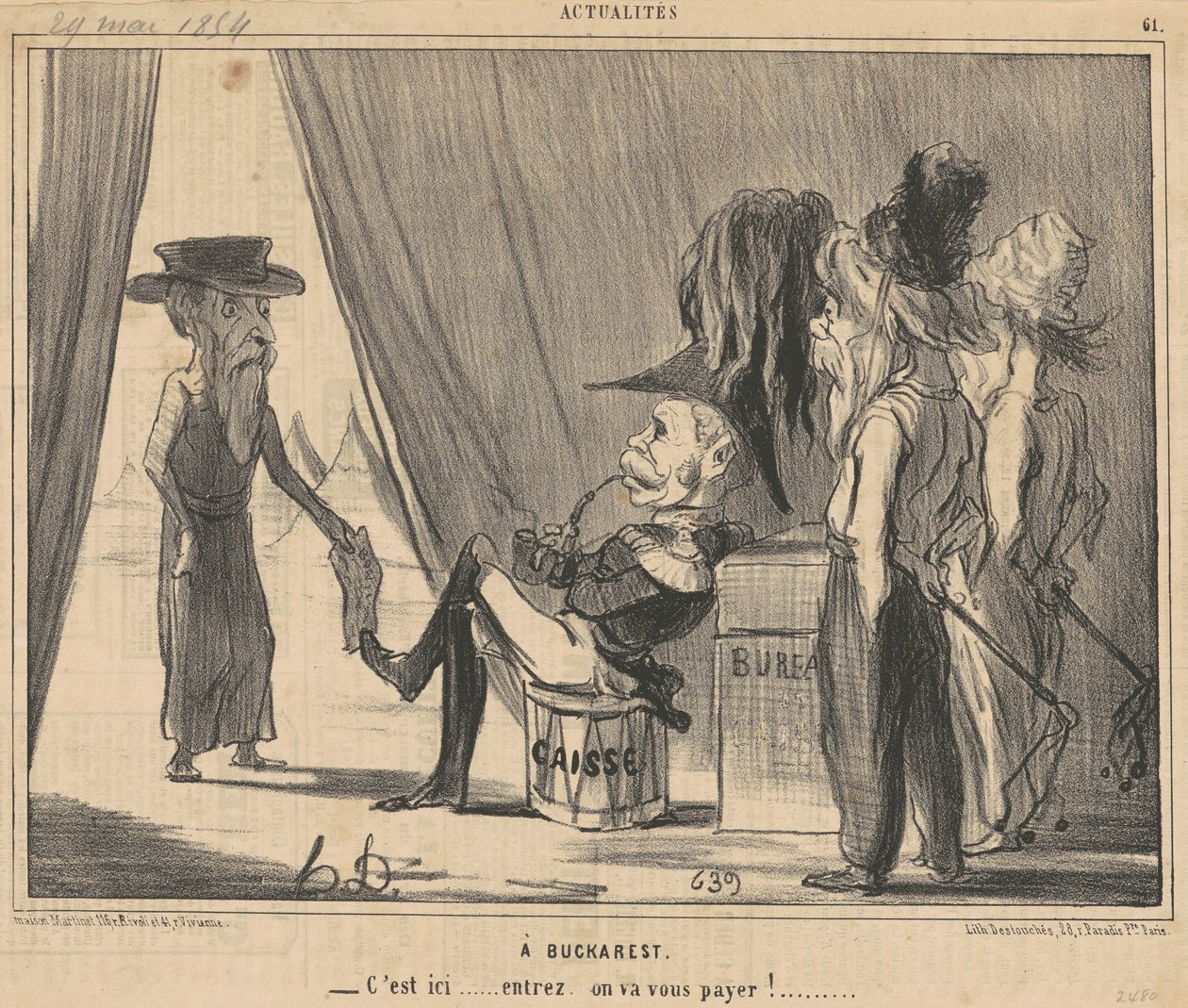 Uma Bucareste de Honoré Daumier