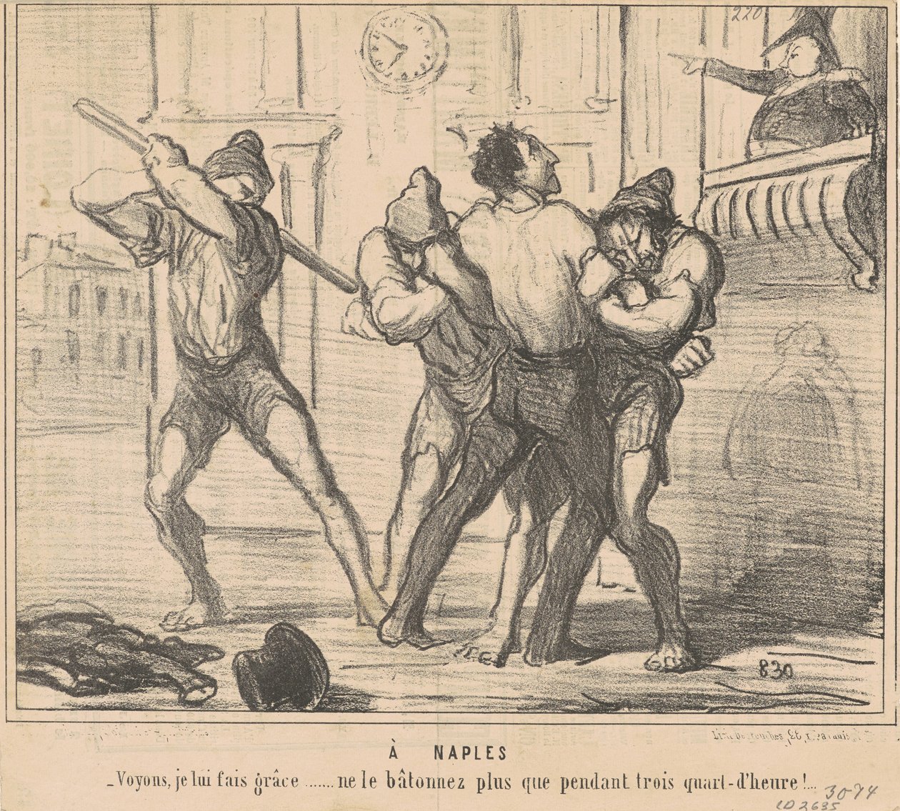 A Nápoles: Voyons, je lui fais grace... de Honoré Daumier