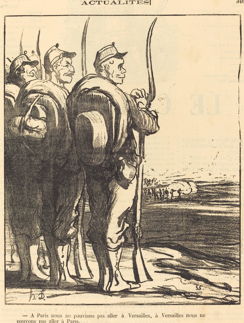 A Paris nous ne pouvions... aller a Versailles... de Honoré Daumier