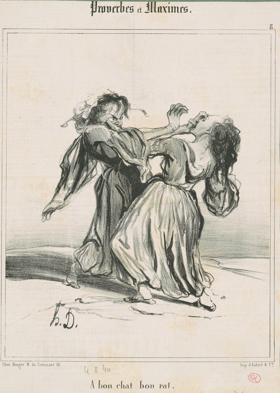Um bom gato, um bom rato de Honoré Daumier