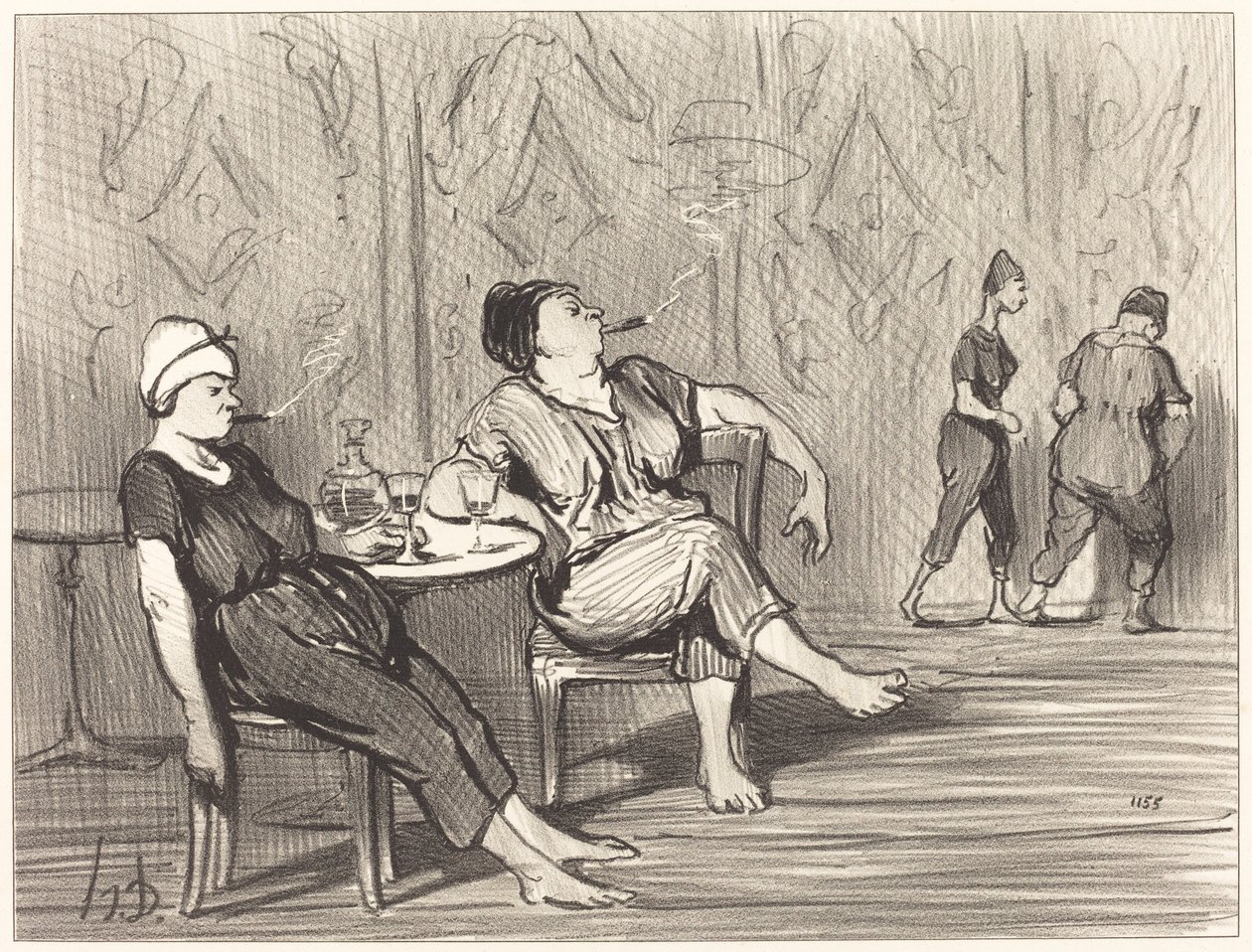 No bar de Honoré Daumier