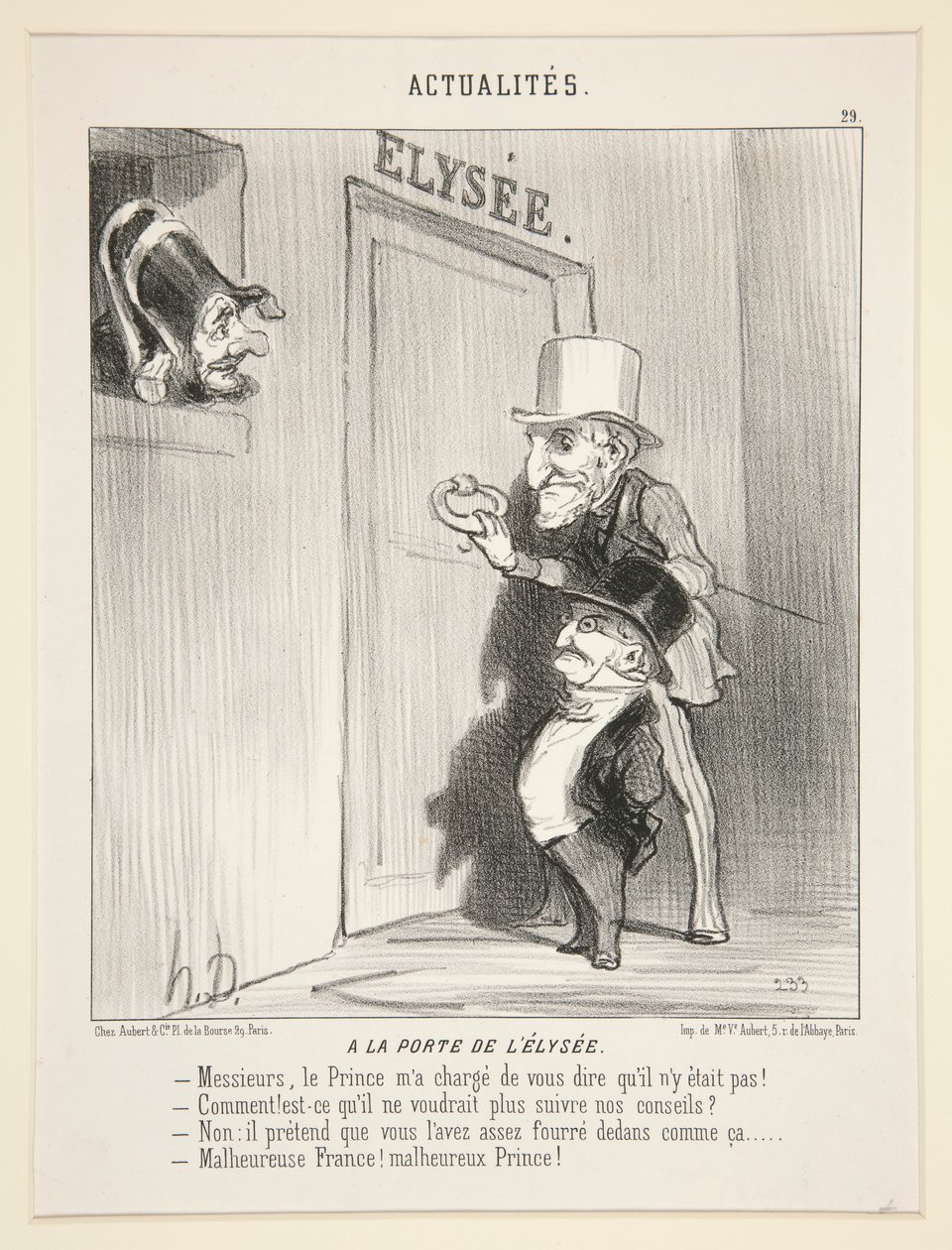 A la porte de l de Honoré Daumier