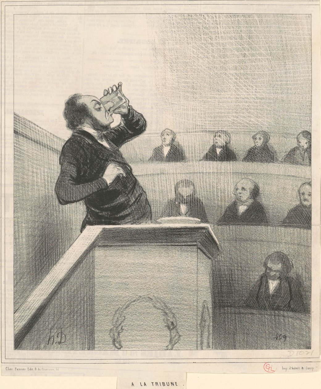 para a tribuna de Honoré Daumier