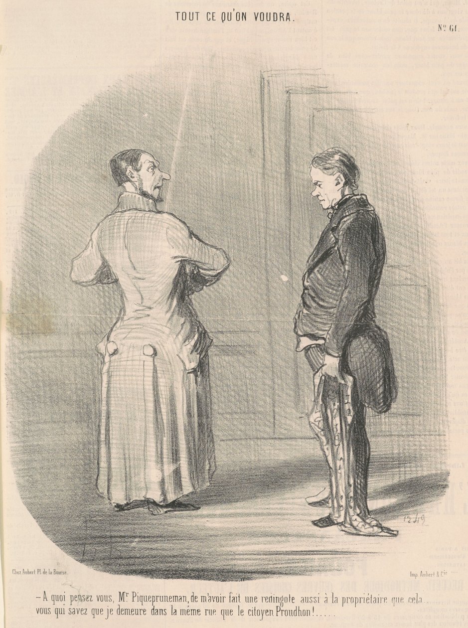 O que você acha, Sr. Piquepruneman, de me ter... de Honoré Daumier