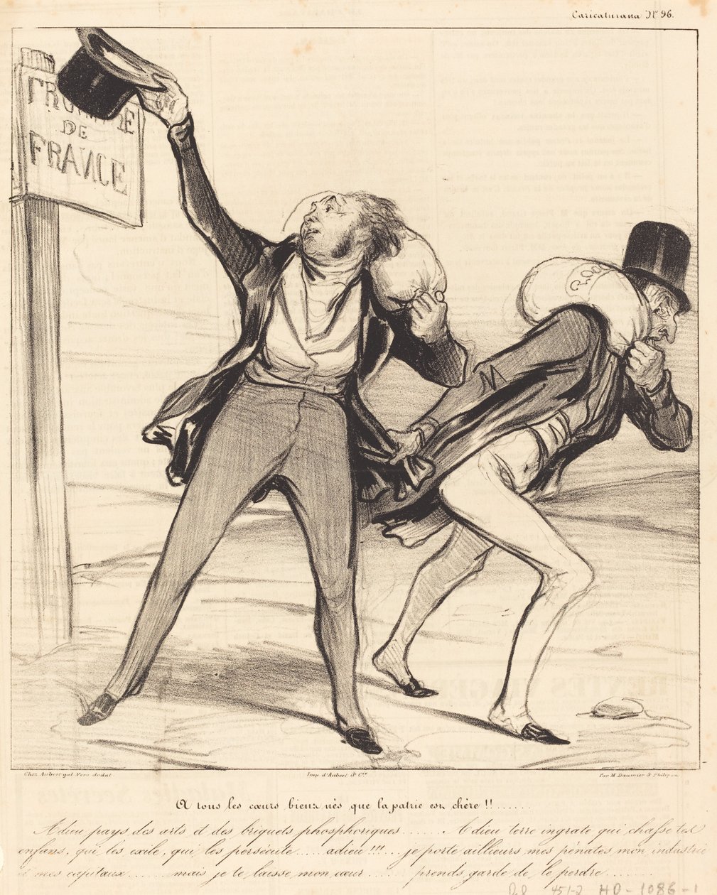 A todos os corações bem nascidos, a pátria é querida!!! de Honoré Daumier