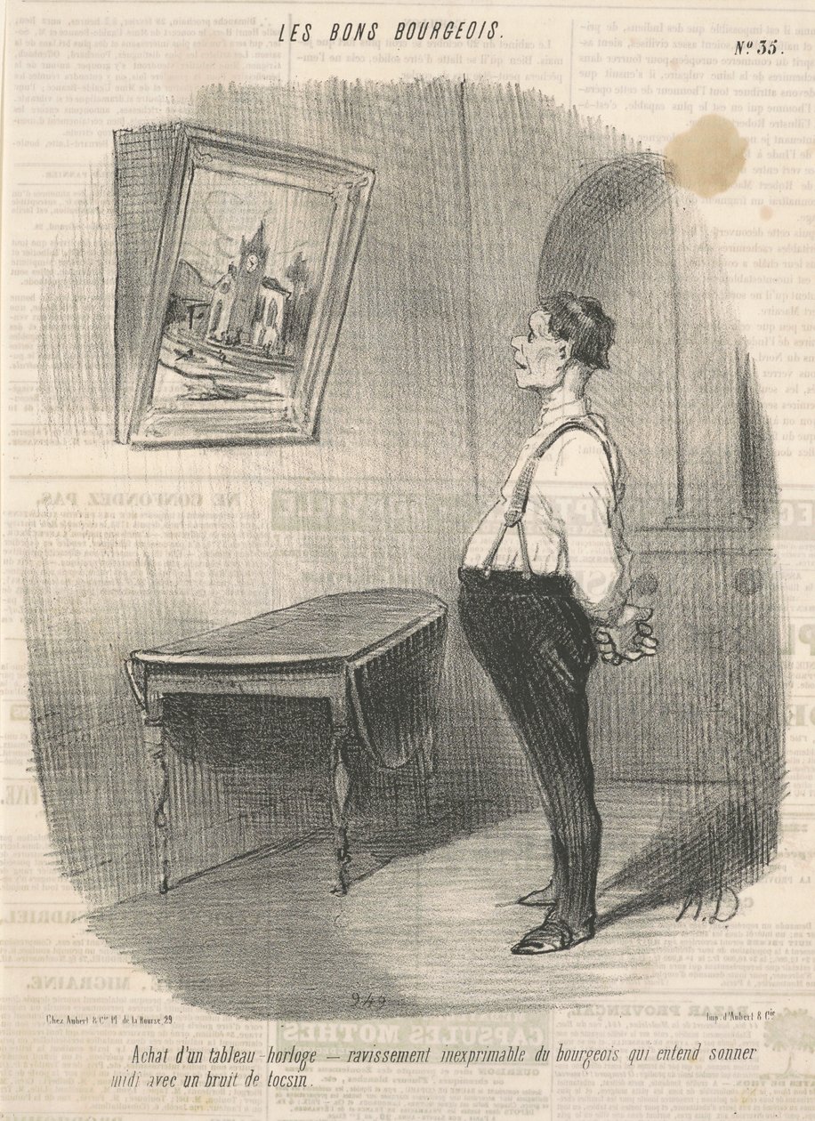 Comprando uma placa de relógio de Honoré Daumier