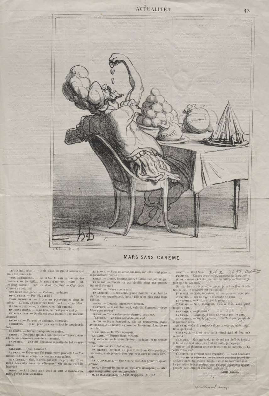 Actualidades (nº 43): Março sem Quaresma de Honoré Daumier
