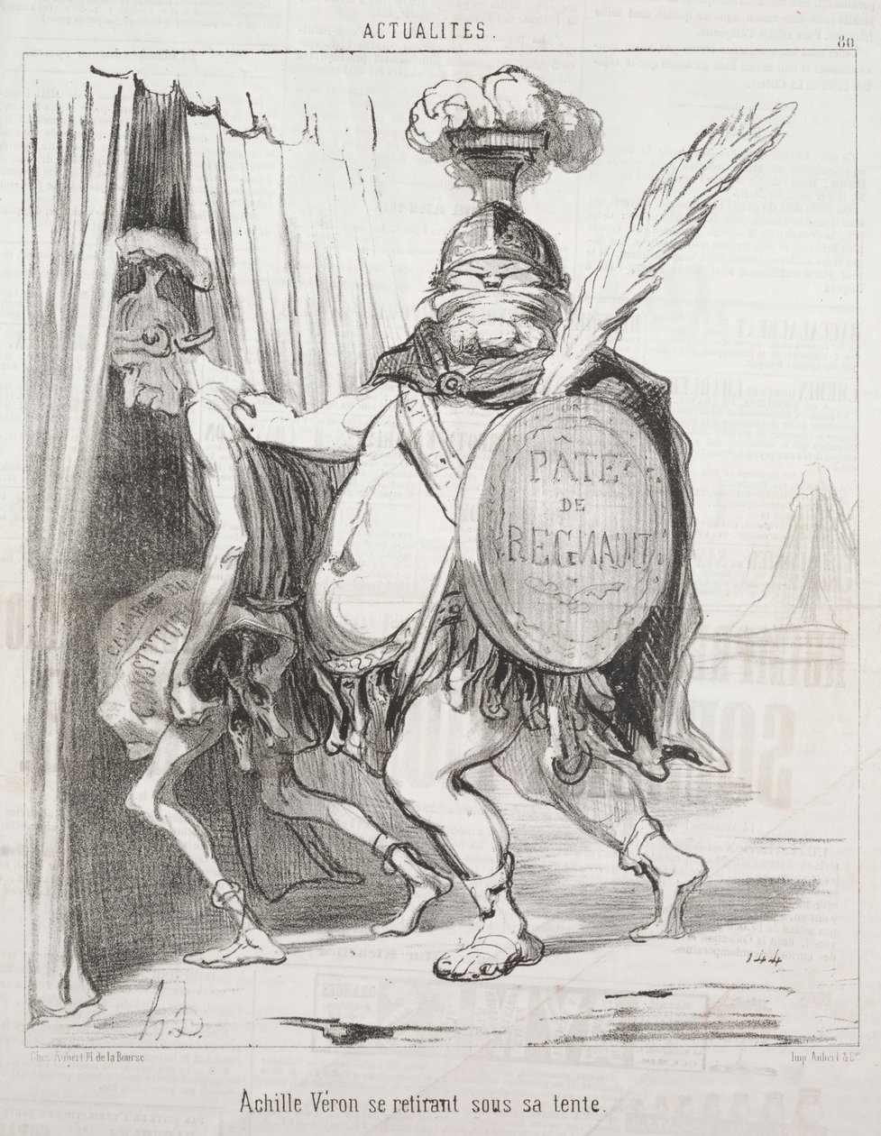 Realidades: Aquiles se retirando para sua tenda de Honoré Daumier
