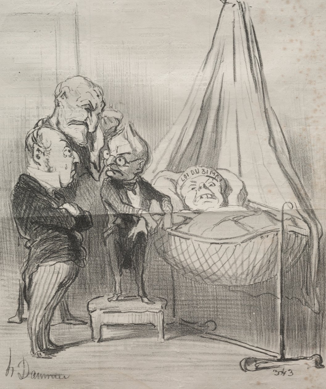 Realidades: Decididamente, ela está muito doente!... de Honoré Daumier
