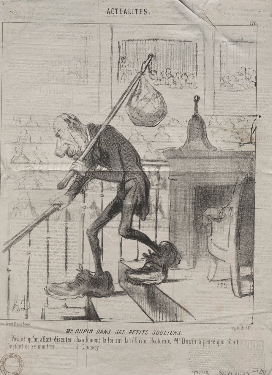 Número 128: Sr. Dupin em seus sapatinhos, 1850. de Honoré Daumier