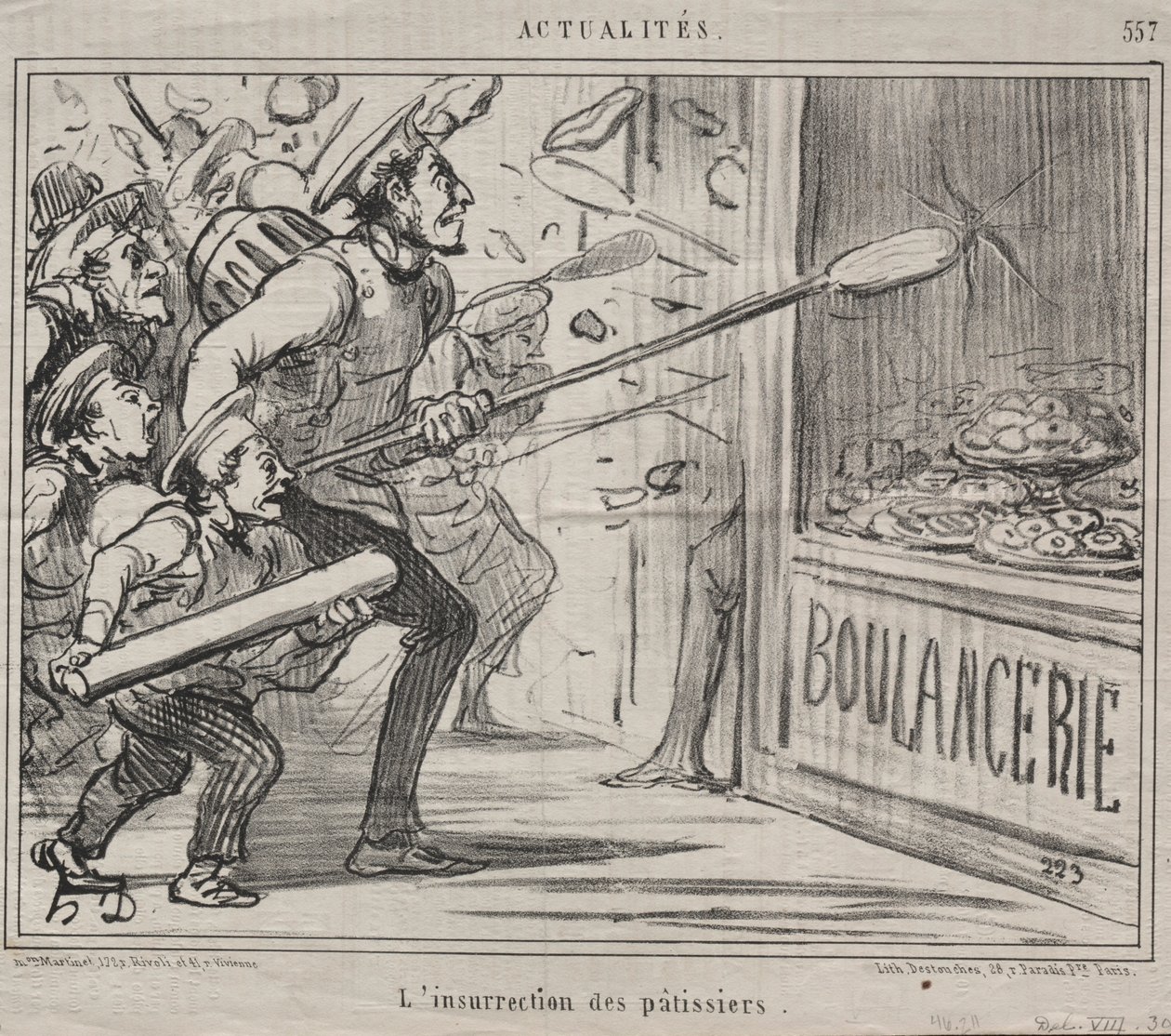 Atualidades nº 557: A insurreição dos confeiteiros, 1858. de Honoré Daumier