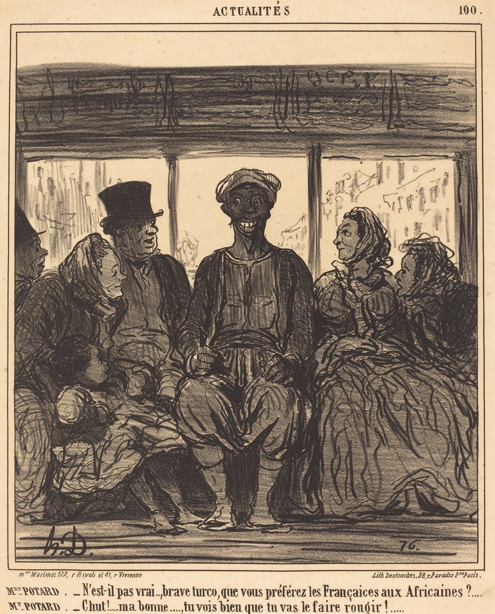 Notícias: Sra. Potard - Não é verdade, valente Turco... de Honoré Daumier