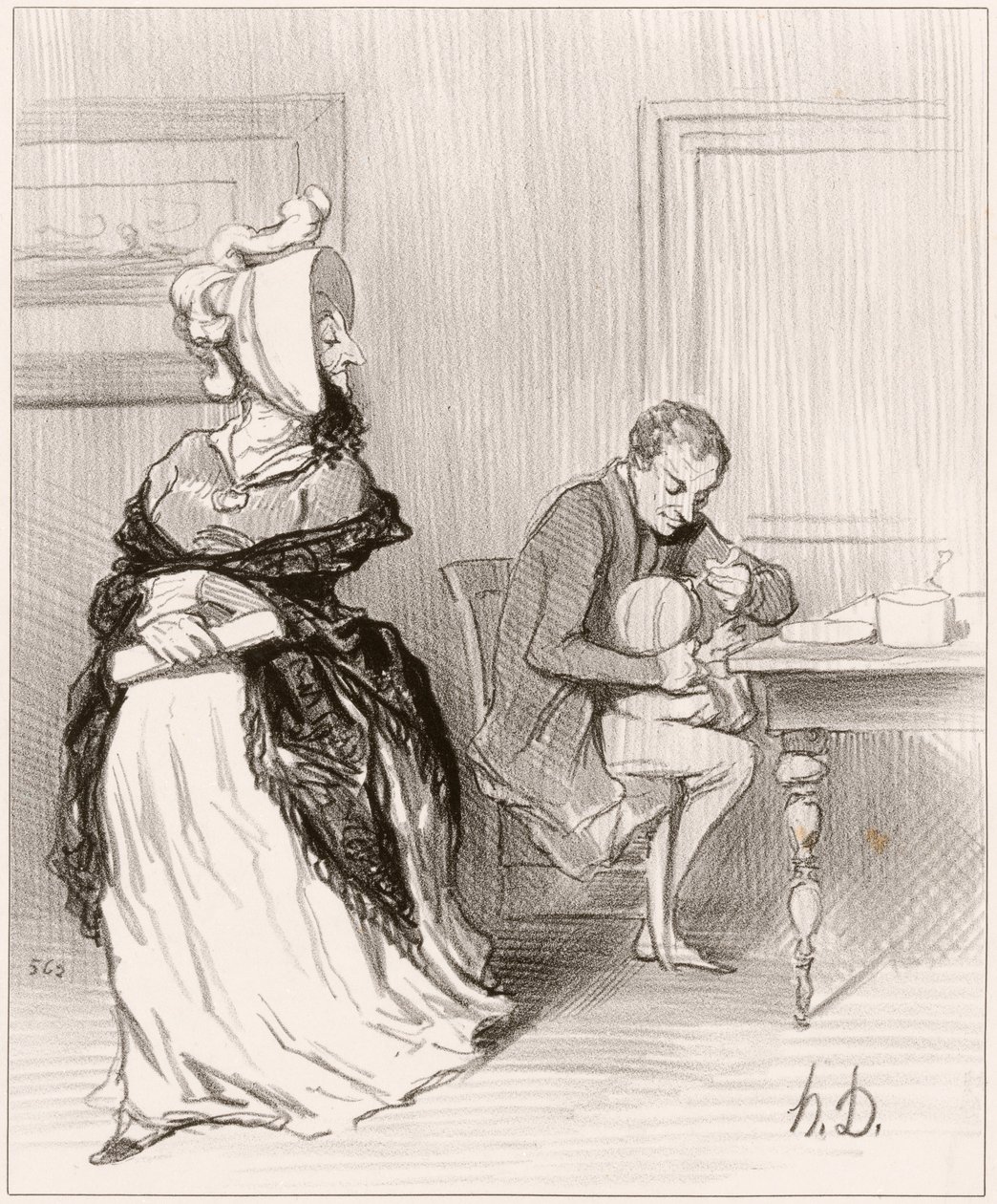 Adeus, minha querida, vou aos meus editores... de Honoré Daumier
