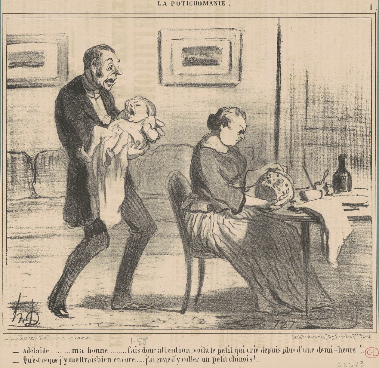 Adelaide... meu bem... faça isso... de Honoré Daumier