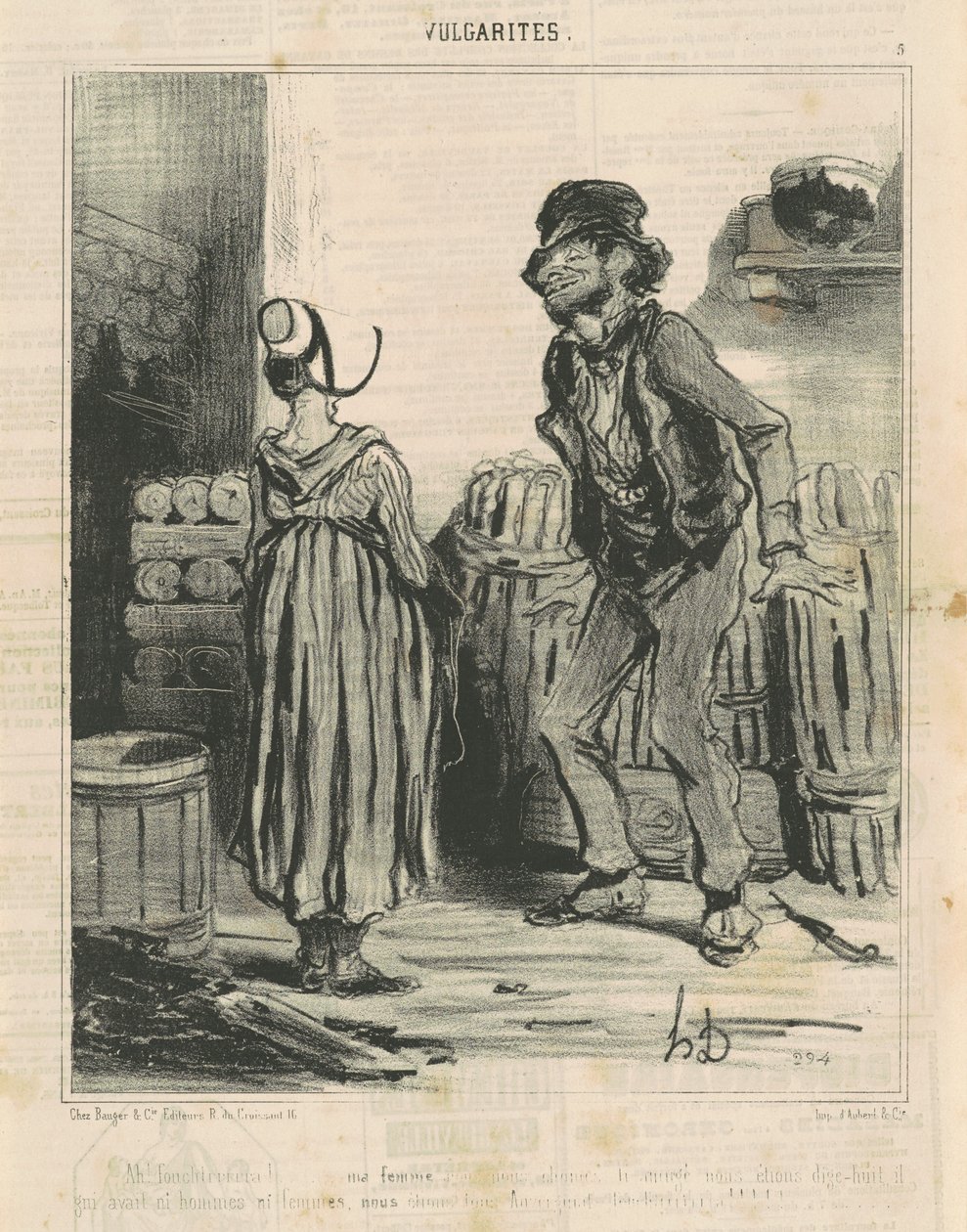 Ah! Fouchtra! ... Minha esposa ... de Honoré Daumier