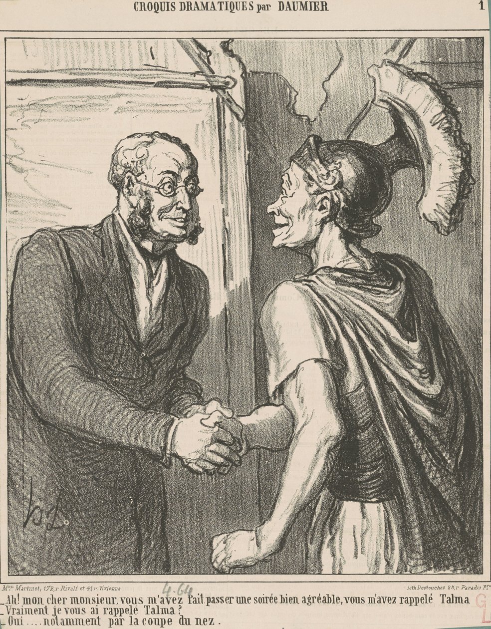 Ah! Meu caro senhor, você me tem... de Honoré Daumier