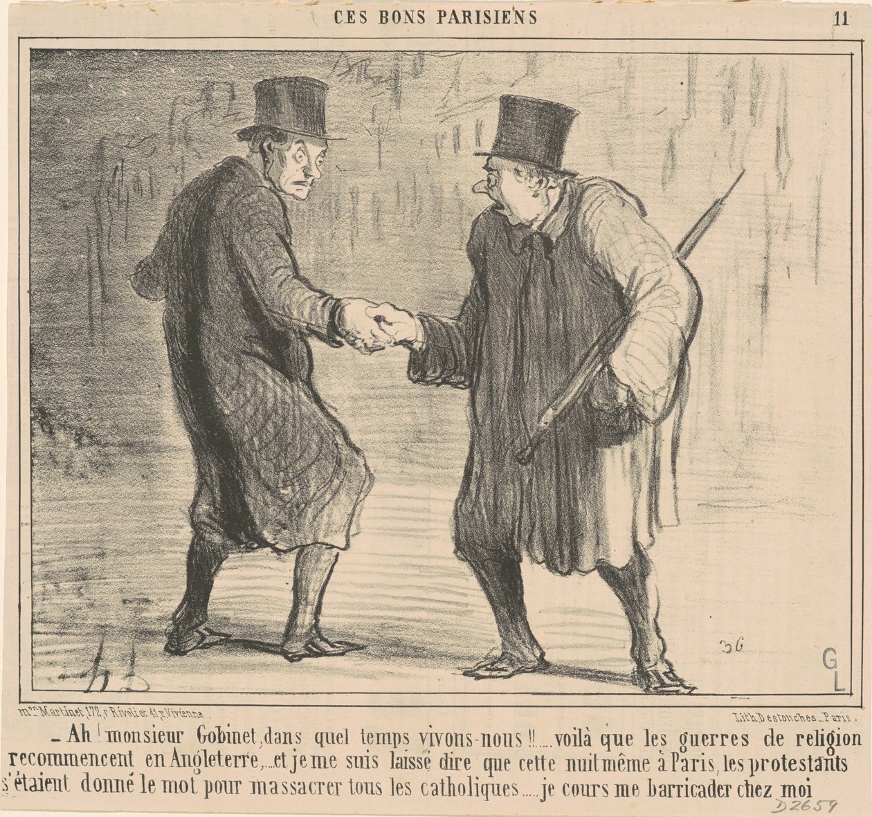 Ah! Monsieur Gobinet, a que horas... de Honoré Daumier