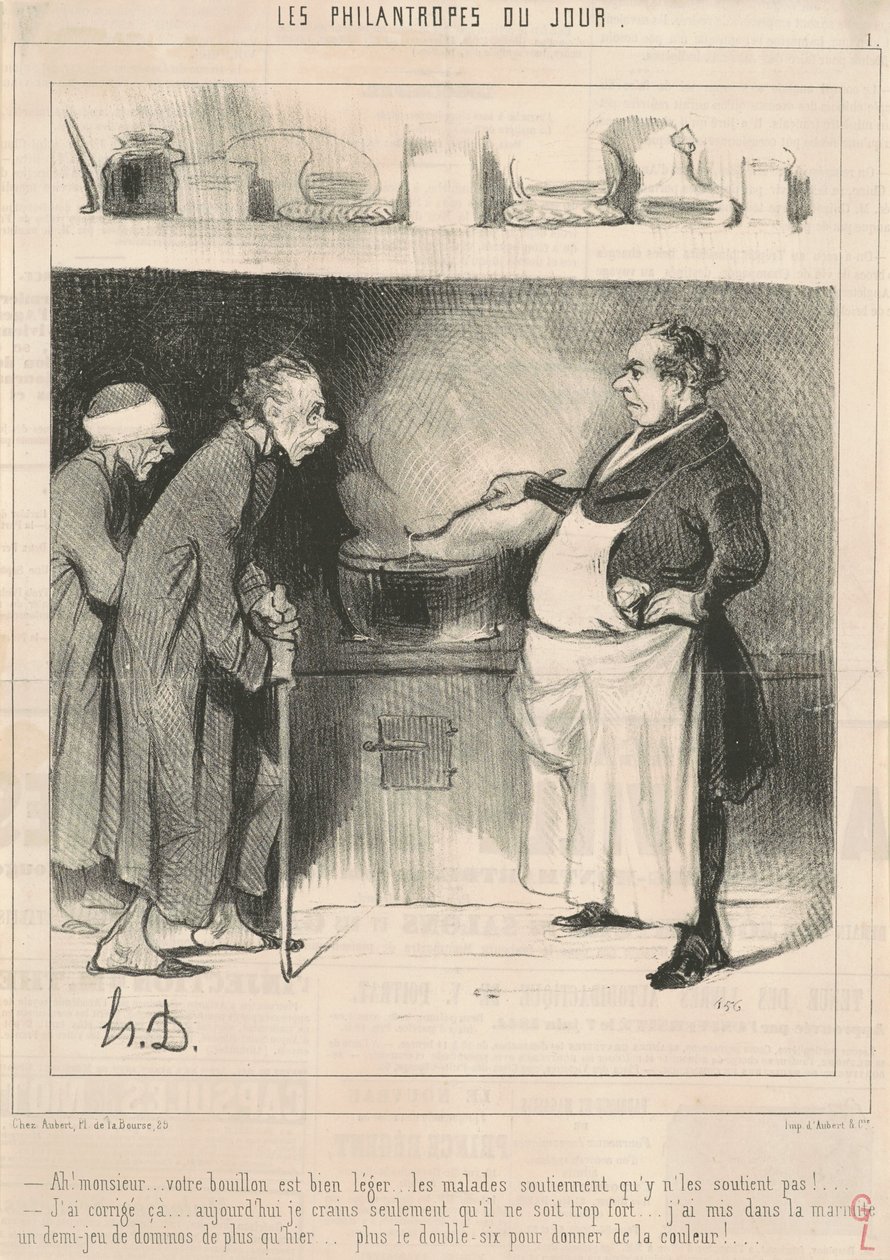 Ah! Senhor... seu caldo é... de Honoré Daumier