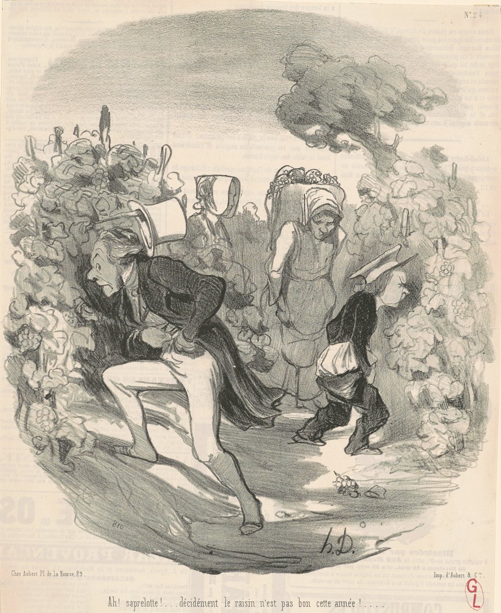 Ah! Saperlotte! ... A uva não está boa este ano! ... de Honoré Daumier