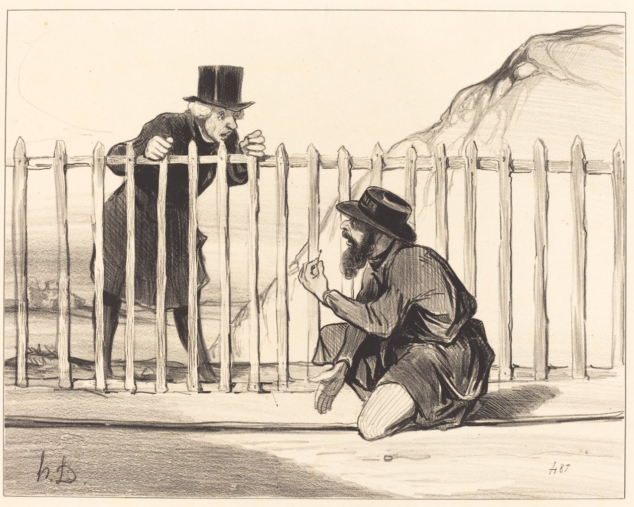 Ah! bem... o comboio... pode se orgulhar de escapar dele... de Honoré Daumier
