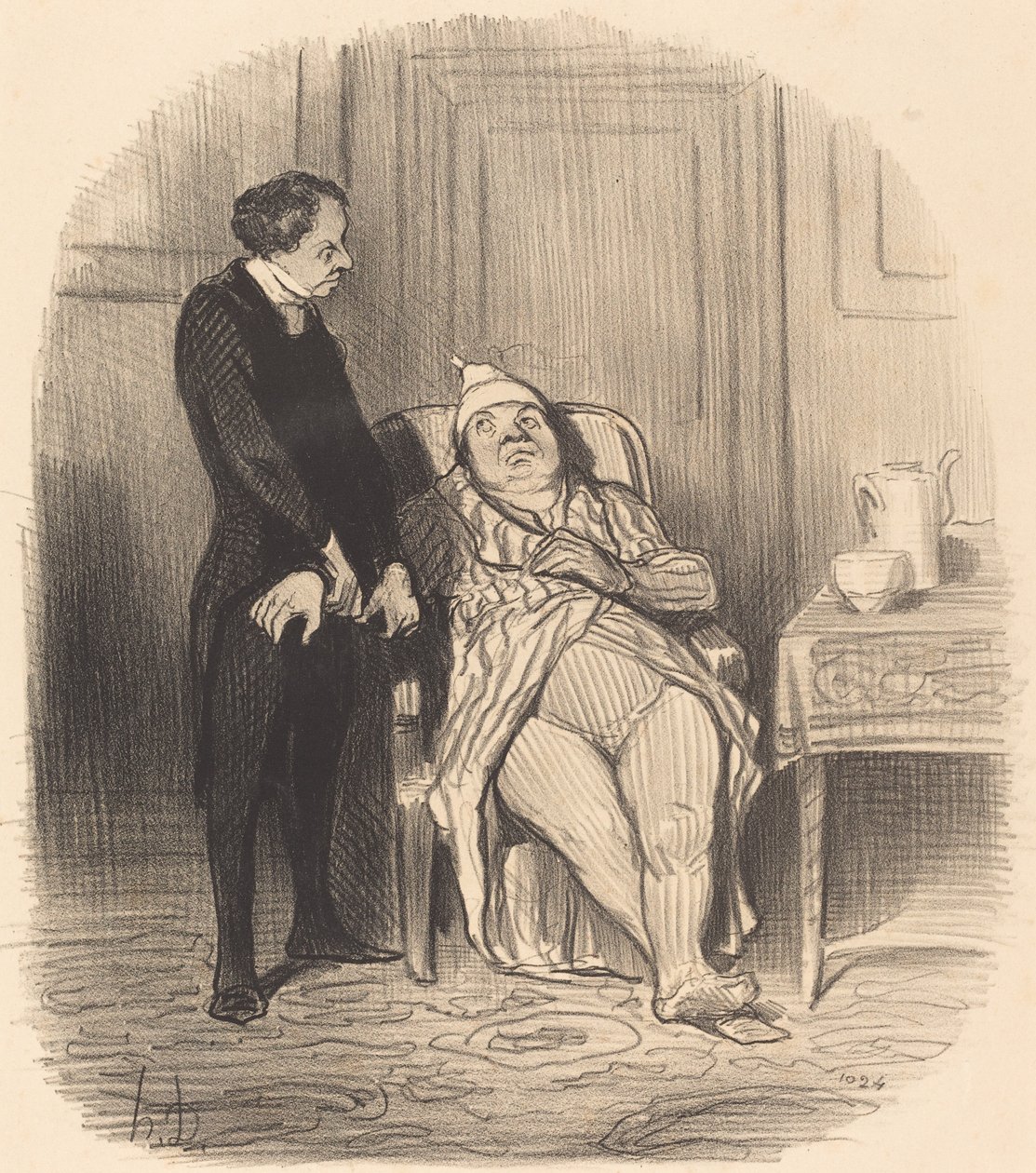 Ah! doutor... acho... que tenho peito! de Honoré Daumier