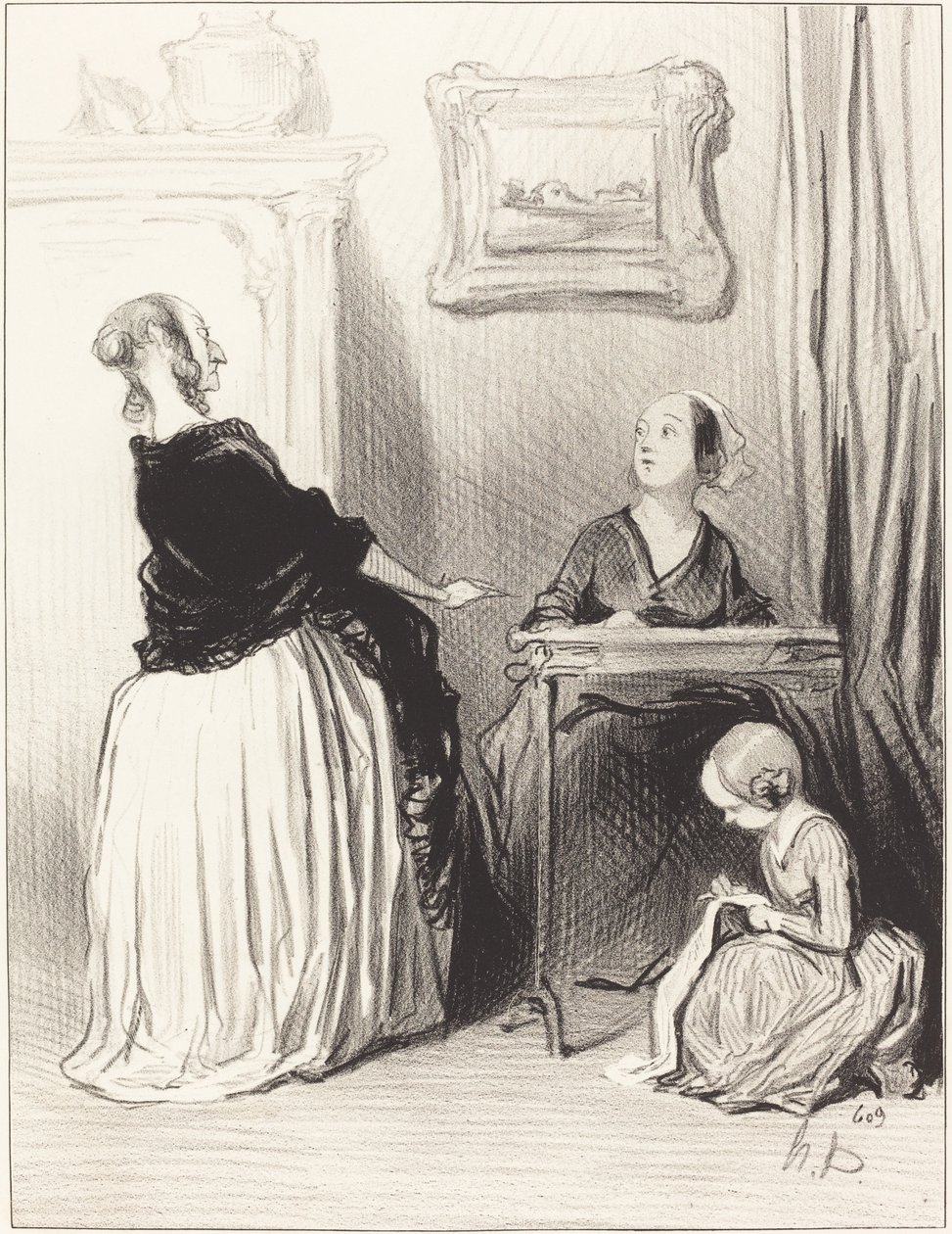 Ah!... que educação singular você dá à sua filha?... de Honoré Daumier