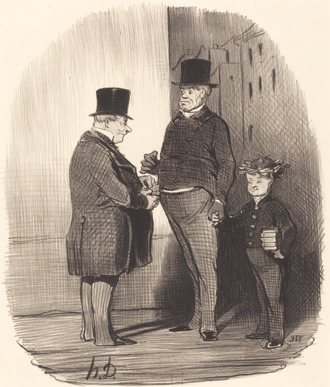 Ah! você é bom em versos latinos, jovem... de Honoré Daumier
