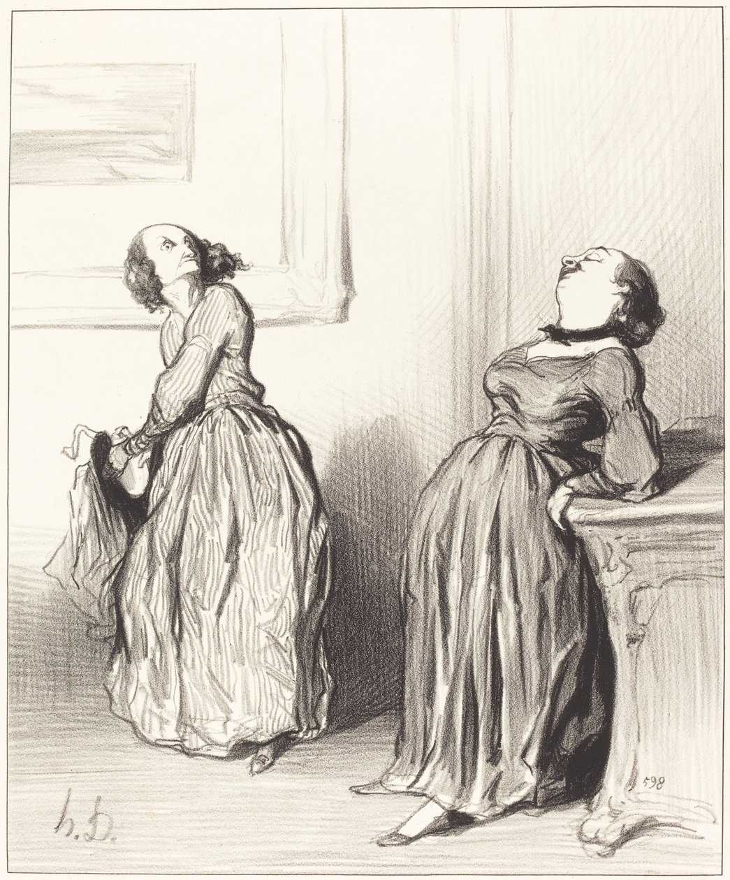 Ah, você acha que meu último romance não é bem... de Honoré Daumier
