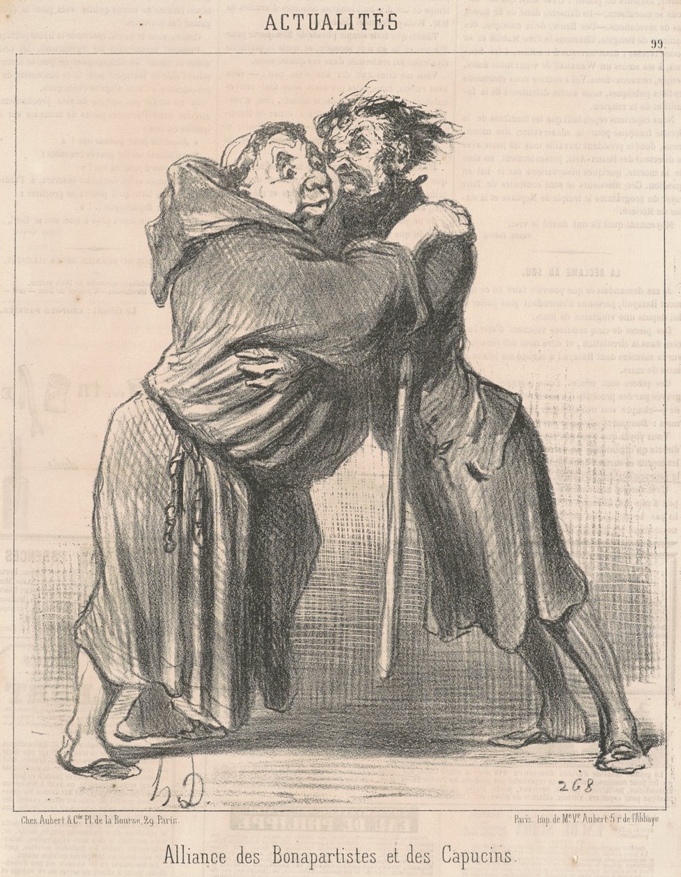 Aliança de Bonapartistas e Capuchinhos de Honoré Daumier